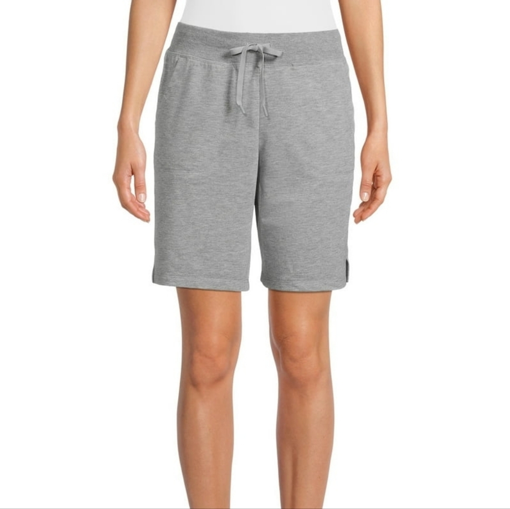 Nwt Athletic Works Women’s Bermuda Grey Shorts Sz L 12-14